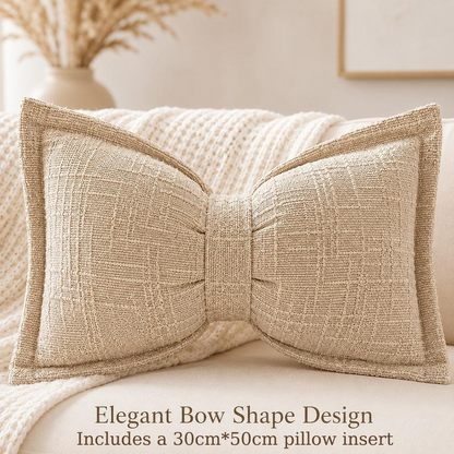 📢📢50% OFF !! ⏰Soft Chenille Bow-Shaped Throw Pillow