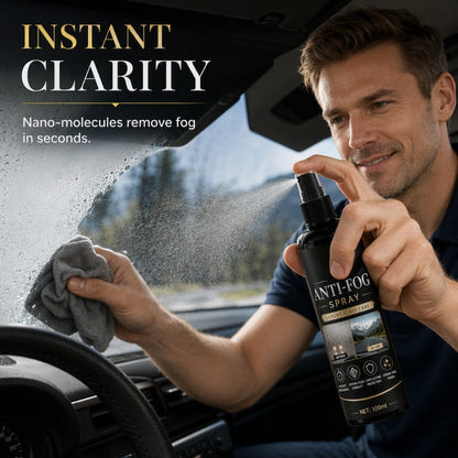 🚗50% OFF NOW! Car Glass Anti‑Fog Spray‑ 24H Long‑Lasting Streak‑Free Defogger Spray, Instant Clear Vision for Windshield, Rear‑view Mirror & Vehicle Glass Surfaces