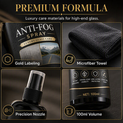 🚗50% OFF NOW! Car Glass Anti‑Fog Spray‑ 24H Long‑Lasting Streak‑Free Defogger Spray, Instant Clear Vision for Windshield, Rear‑view Mirror & Vehicle Glass Surfaces
