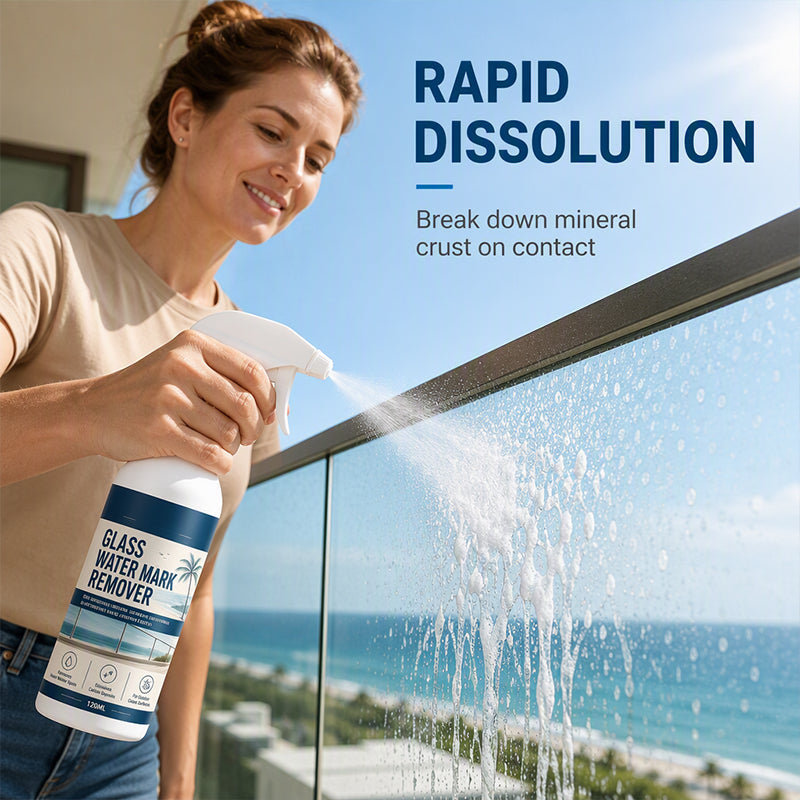💦🪟 Glass Water Spot Remover Spray – Remove Hard Water Stains & Mineral Buildup! ✨🍀