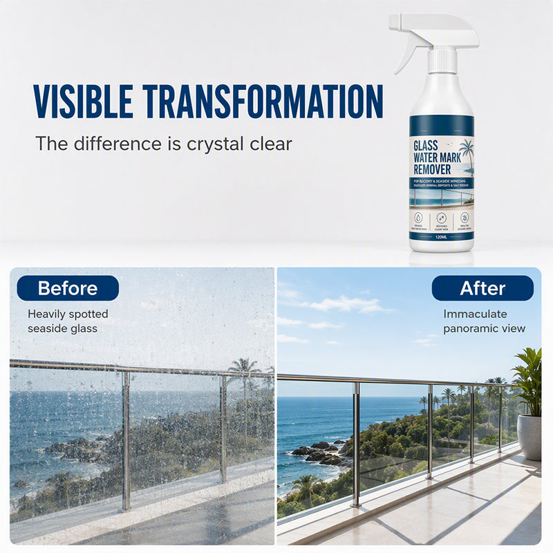 💦🪟 Glass Water Spot Remover Spray – Remove Hard Water Stains & Mineral Buildup! ✨🍀