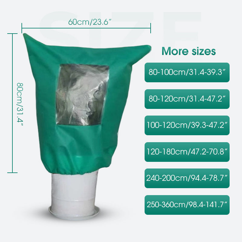 🌱 Winter Plant Cover — Freeze Protection, Zipper & Drawstring, Clear Window