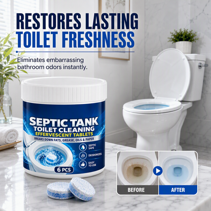🚽✨ Effervescent Toilet Cleaning Tablets – Drop, Fizz & Refresh