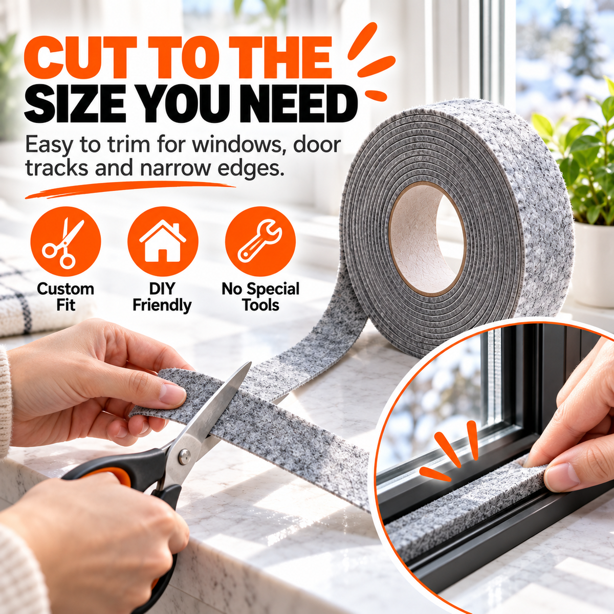 Self-Adhesive Window Condensation Absorbent Felt Strip