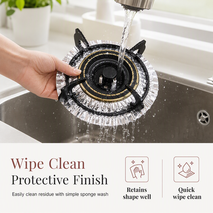 🍳 10-Pack Heavy-Duty Foil Gas Stove Burner Liners – Easy Kitchen Cleanup ✨