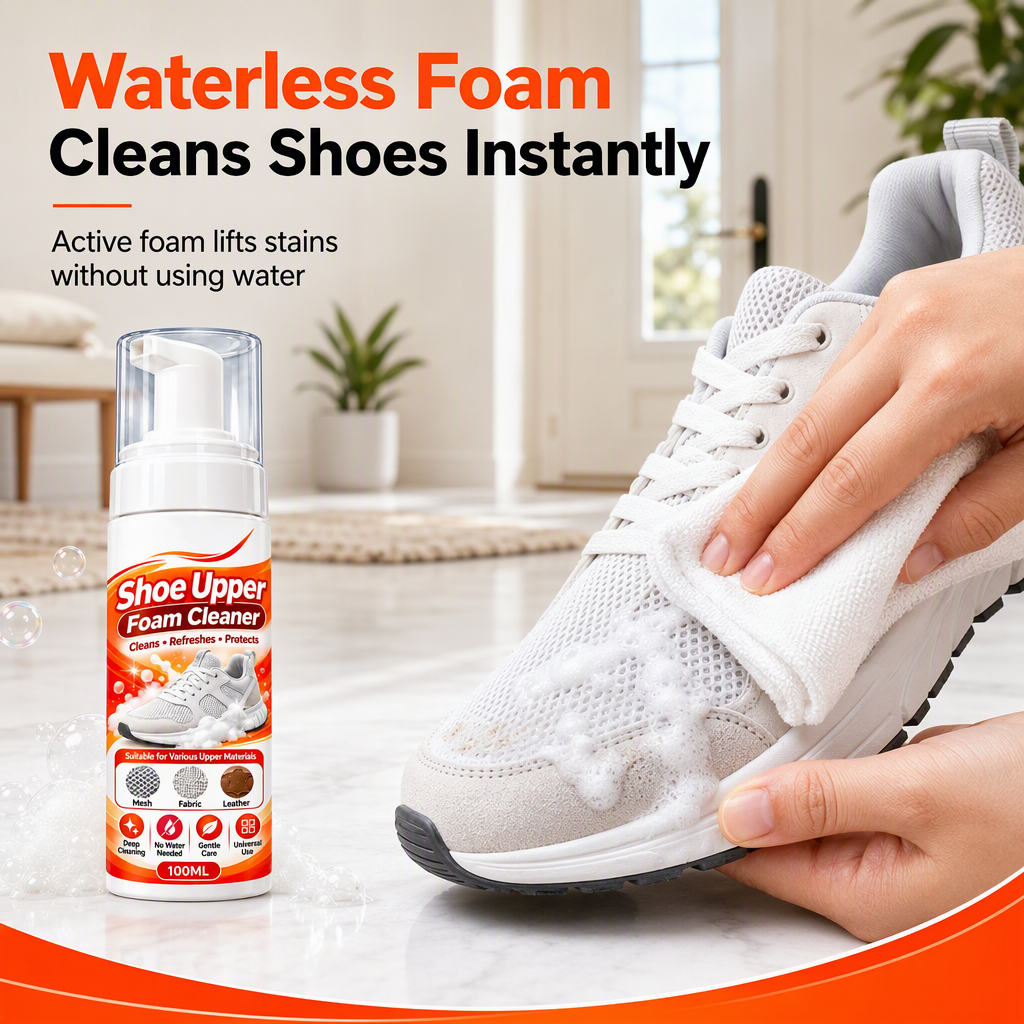 Rinse-Free Multi-Surface Shoe Foam Cleaner⏳