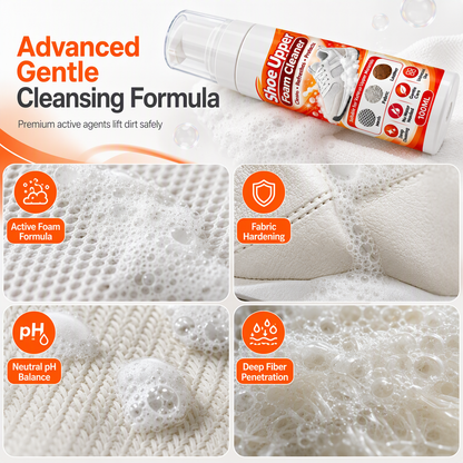 Rinse-Free Multi-Surface Shoe Foam Cleaner⏳