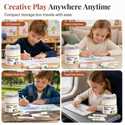 ⏳Limited-time 50% off⏰Washable Crayons and Oil Pastels for Kids😇🎨