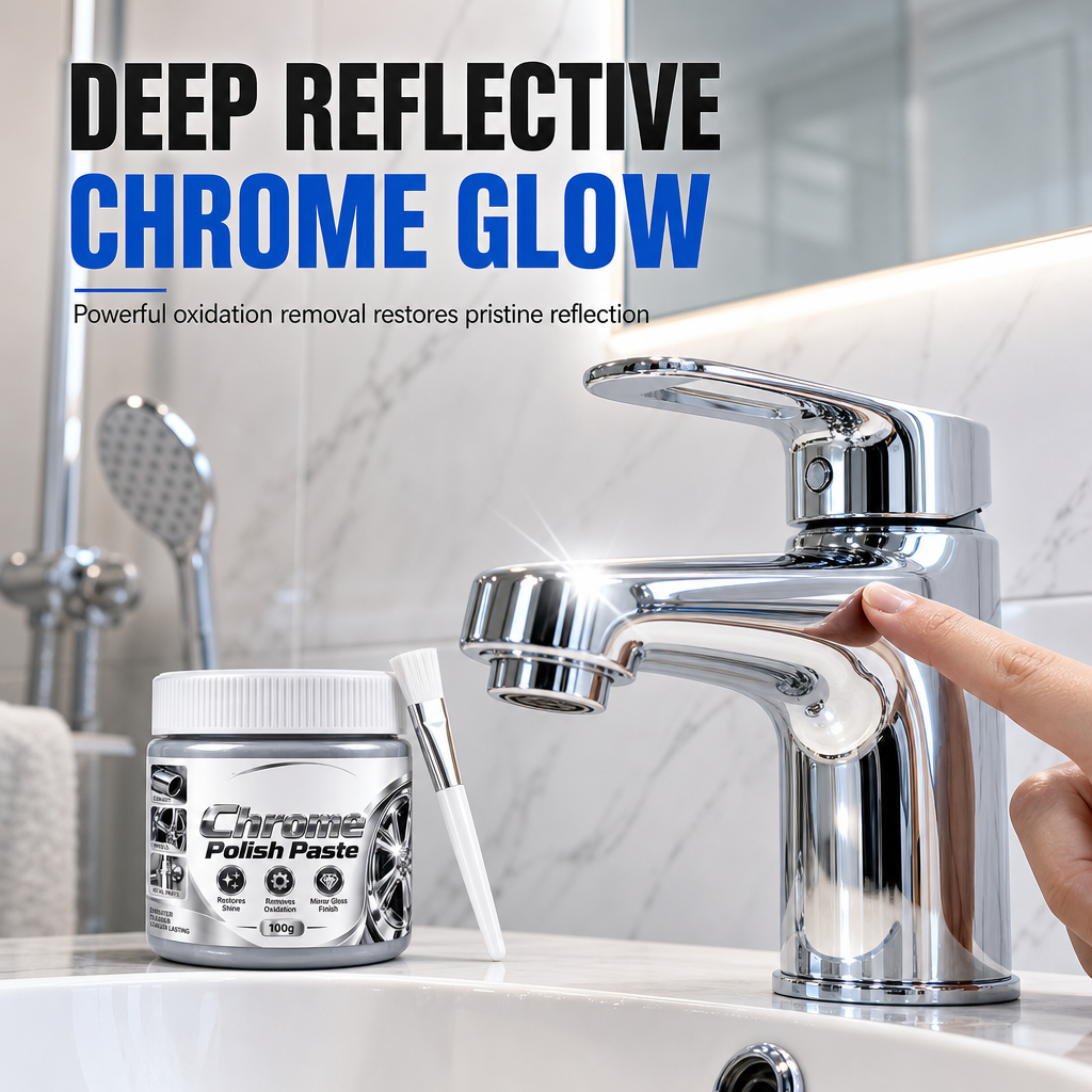 ✨ Metal & Chrome Polish Restorer Paste with Brush – 100 g⏳
