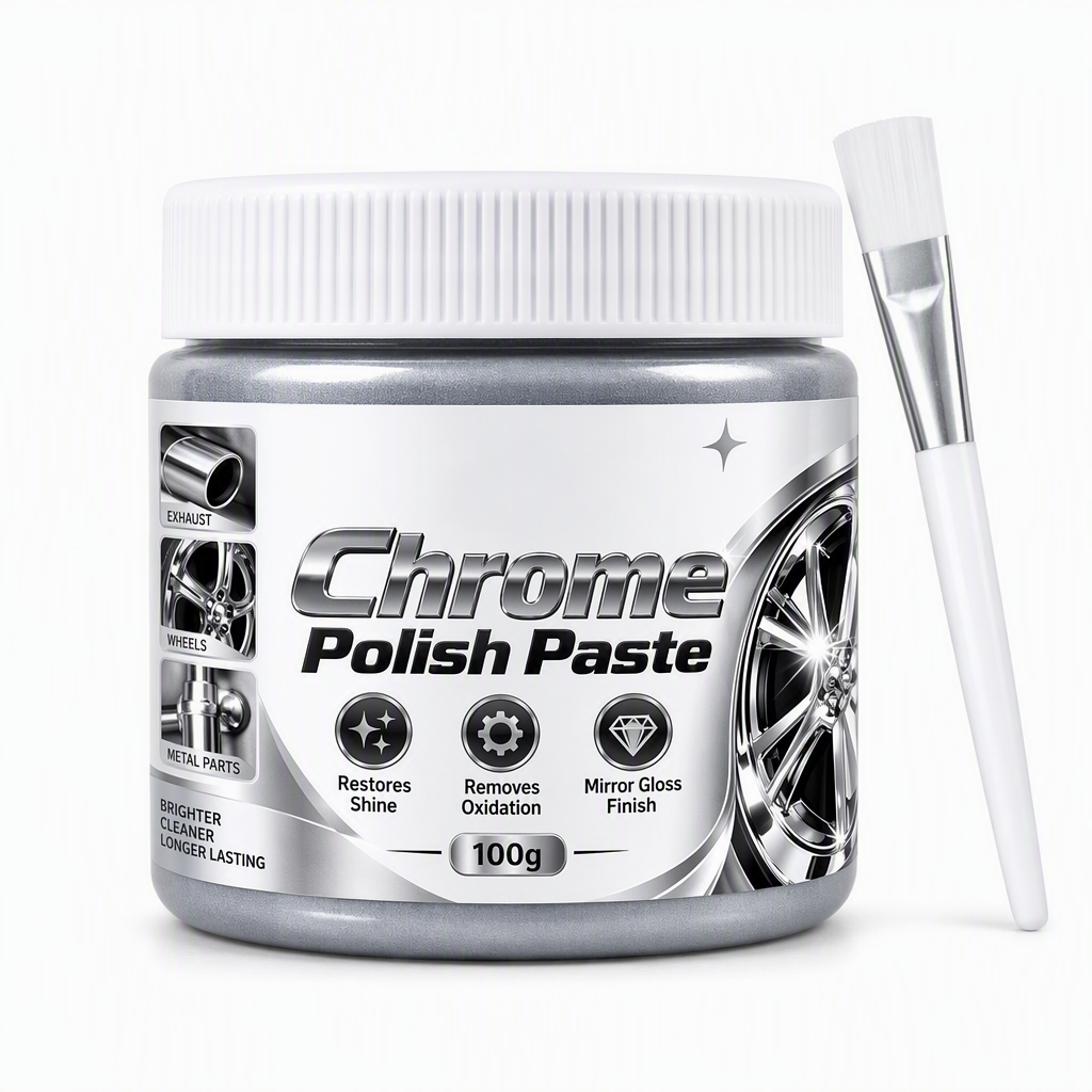 ✨ Metal & Chrome Polish Restorer Paste with Brush – 100 g⏳