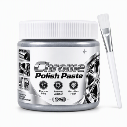 ✨ Metal & Chrome Polish Restorer Paste with Brush – 100 g⏳