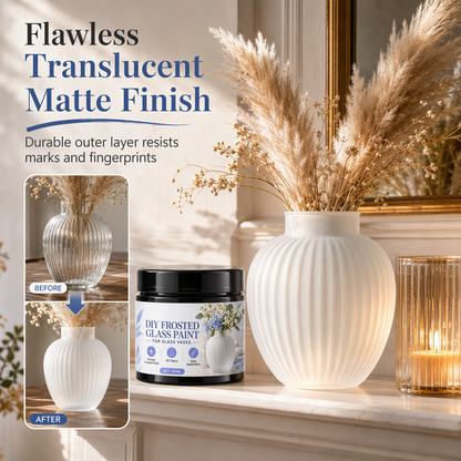 Glass Vase DIY Frosted Paint⏳