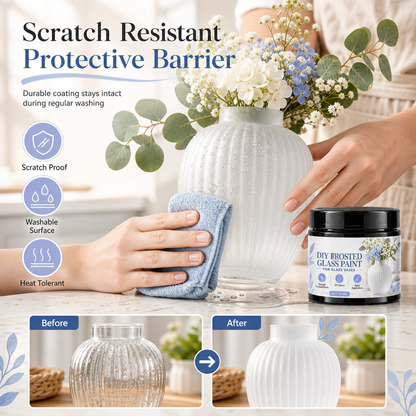 Glass Vase DIY Frosted Paint⏳