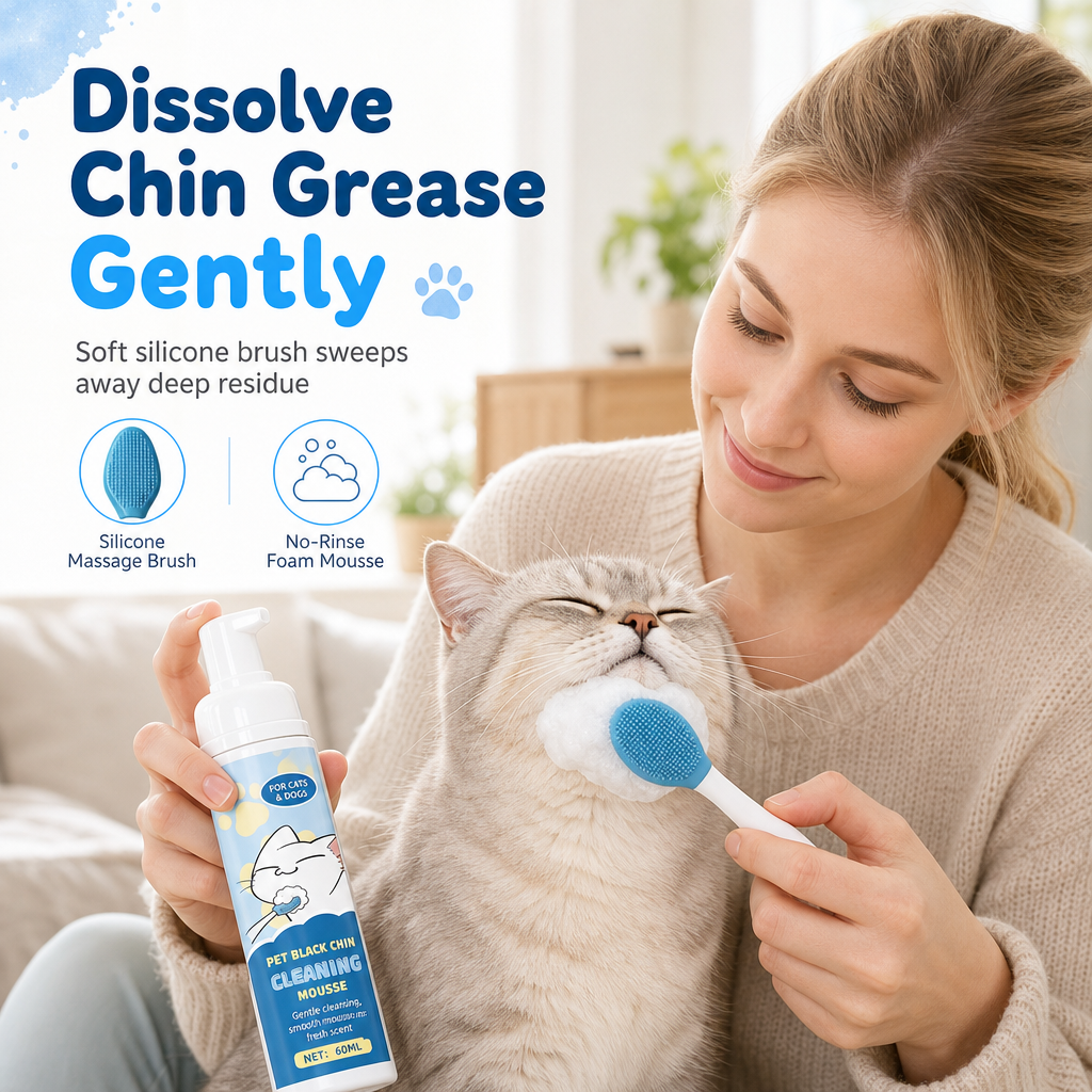 🐱🫧 Cat Chin Cleaning Mousse – Removes Dirt & Oily Buildup🍀