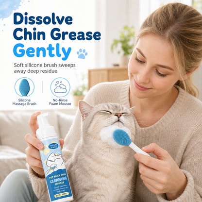 🐱🫧 Cat Chin Cleaning Mousse – Removes Dirt & Oily Buildup🍀