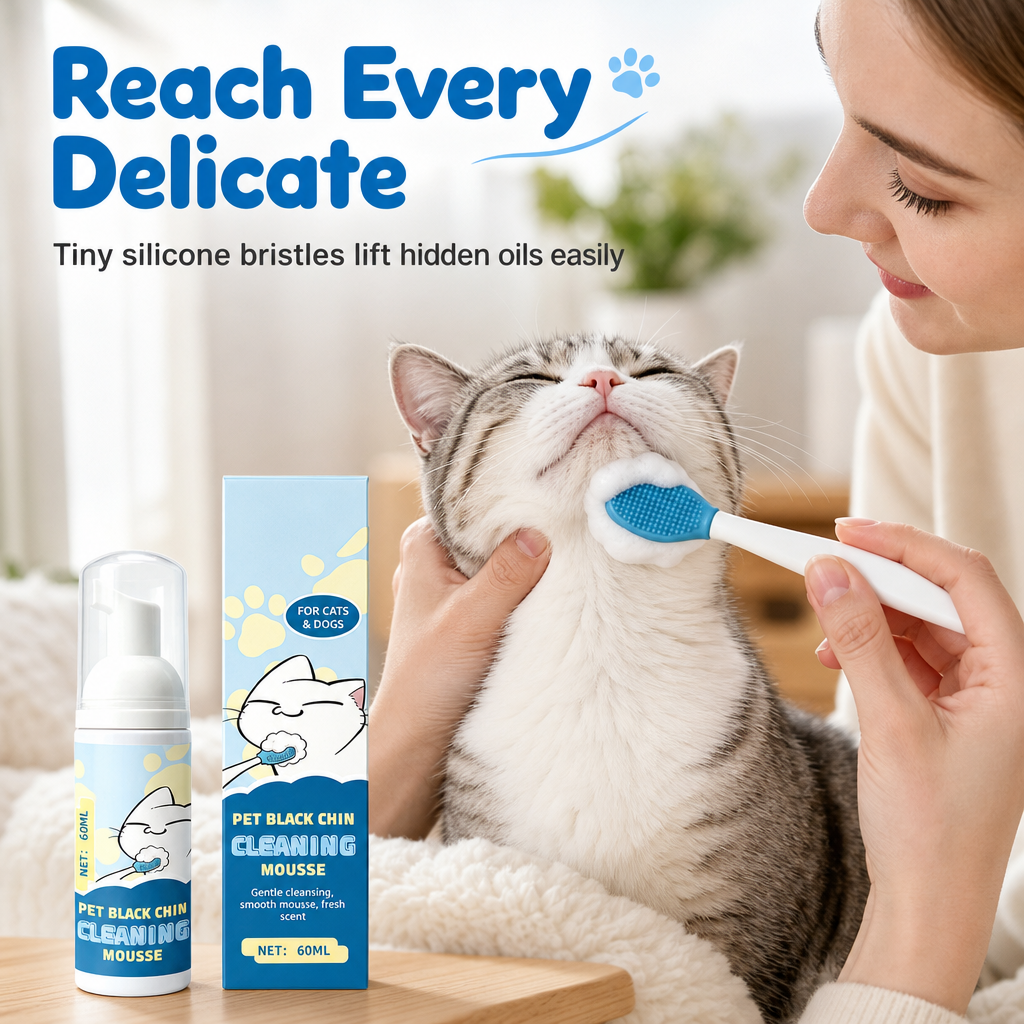 🐱🫧 Cat Chin Cleaning Mousse – Removes Dirt & Oily Buildup🍀