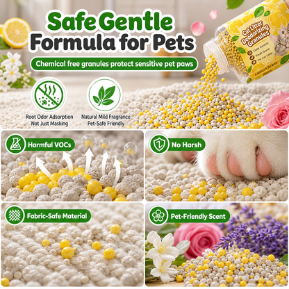 📢📢40% OFF !! ⏰Cat Litter Deodorizing Granules – Easy Sprinkle-On Odor Control in Five Fresh Scents 🌿🏠