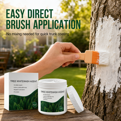 🌳🖌️ Tree Trunk Whitewash – Brush-On Bark Protection🍀