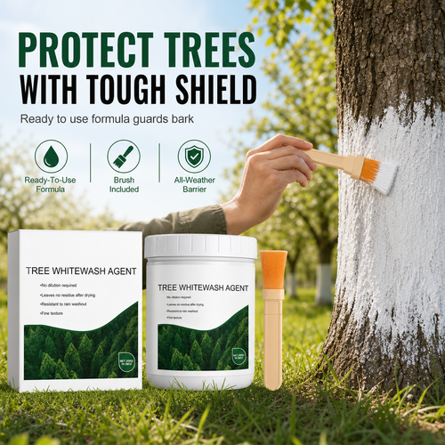🌳🖌️ Tree Trunk Whitewash – Brush-On Bark Protection🍀