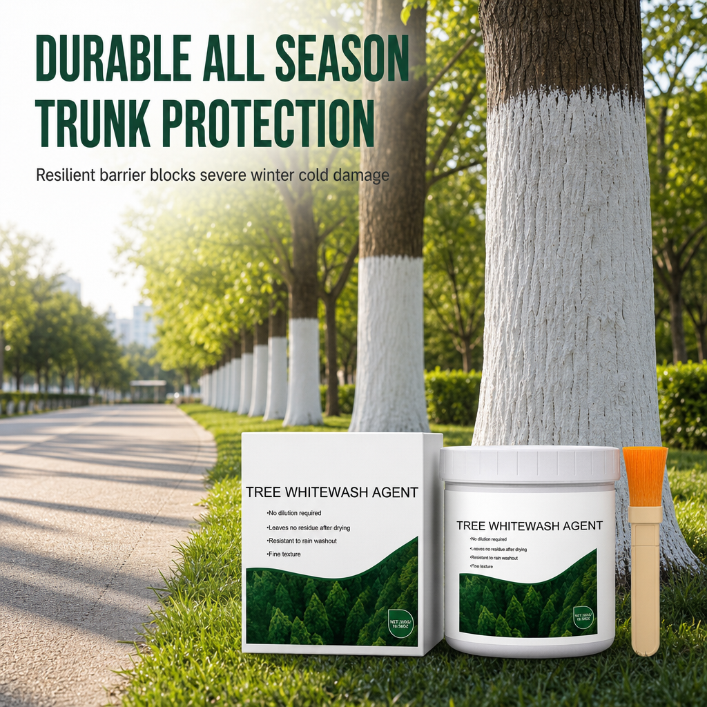 🌳🖌️ Tree Trunk Whitewash – Brush-On Bark Protection🍀