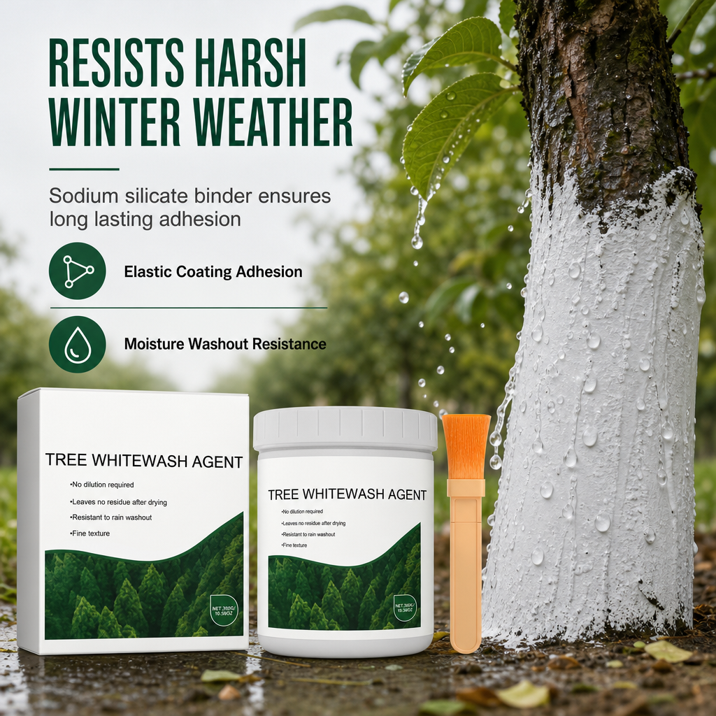 🌳🖌️ Tree Trunk Whitewash – Brush-On Bark Protection🍀