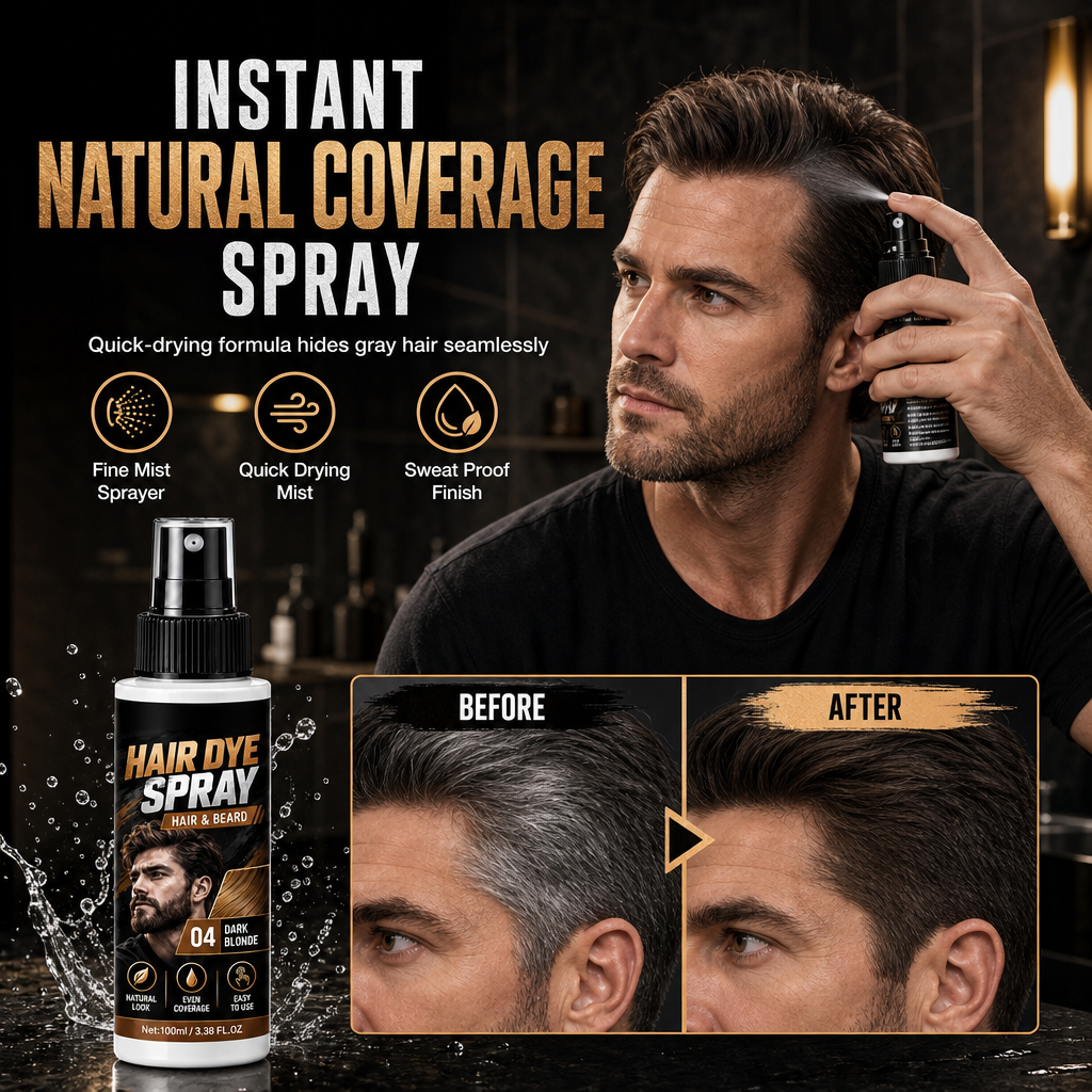 Men's Hair and Beard Dye Spray⏳