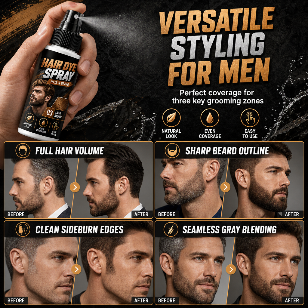 Men's Hair and Beard Dye Spray⏳