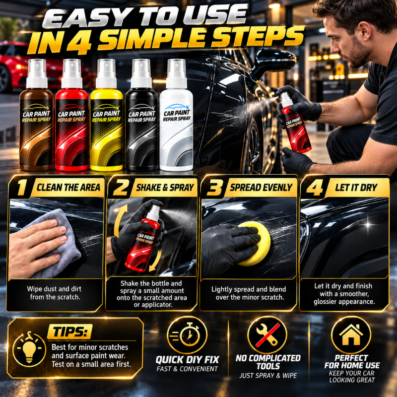 🎁🔥Available in multiple colors——Car Scratch Repair Spray for Minor Scratches and Quick Touch Up🍀