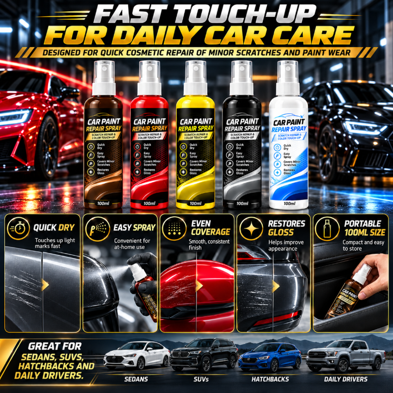 🎁🔥Available in multiple colors——Car Scratch Repair Spray for Minor Scratches and Quick Touch Up🍀