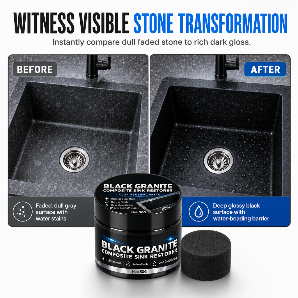 🖤✨ Black Sink Restorer – Bring Back the Deep Black Shine!🍀