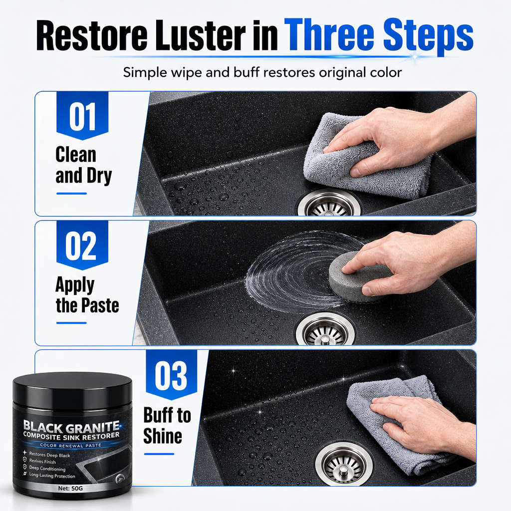 🖤✨ Black Sink Restorer – Bring Back the Deep Black Shine!🍀