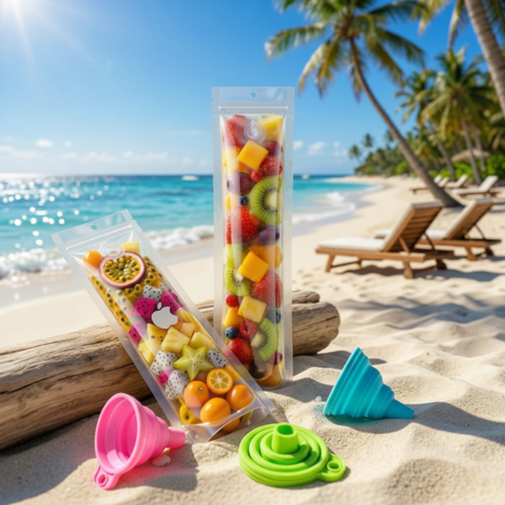Three Color Funnels Beach Scene