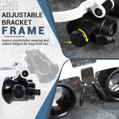 🔍👓 LED magnifying glasses – 23x magnification 💡✨ bright & hands-free. Ideal for precision work, soldering, and crafting. Save 50% now!